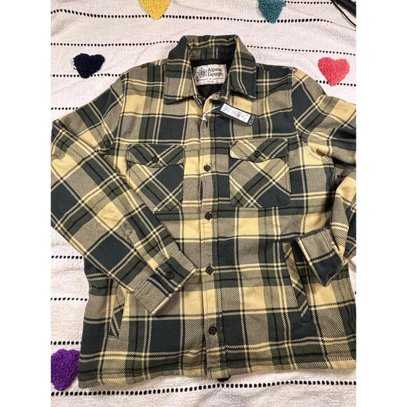 Alpine Design Men's Plaid Button-Up Quilt lined Jacket Size Medium - Picture 1 of 7